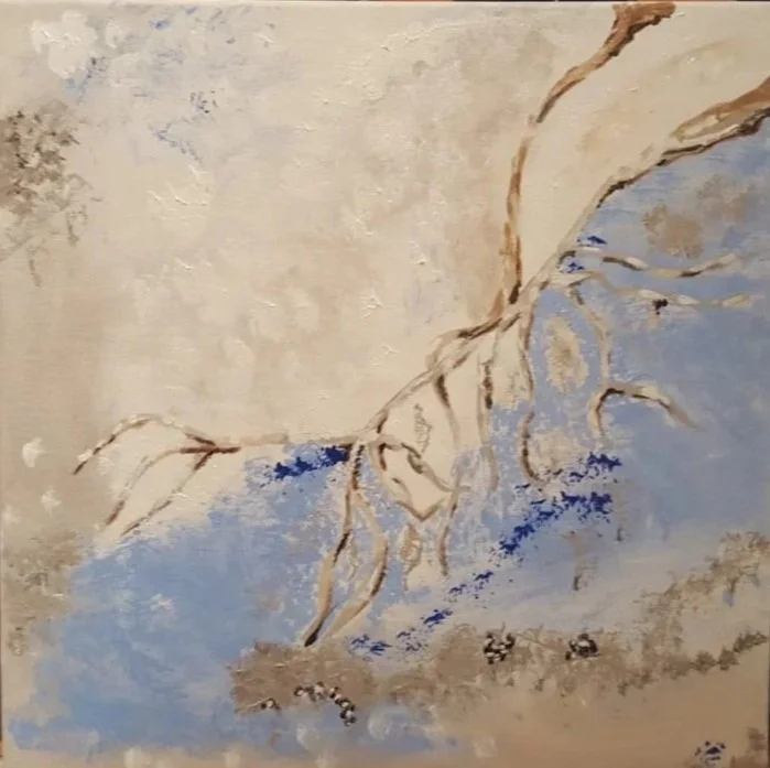 "over bekken" Acryl (privat eie)