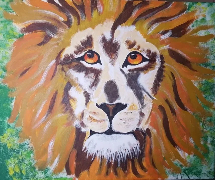 "løve 2" Acryl (privat eie)