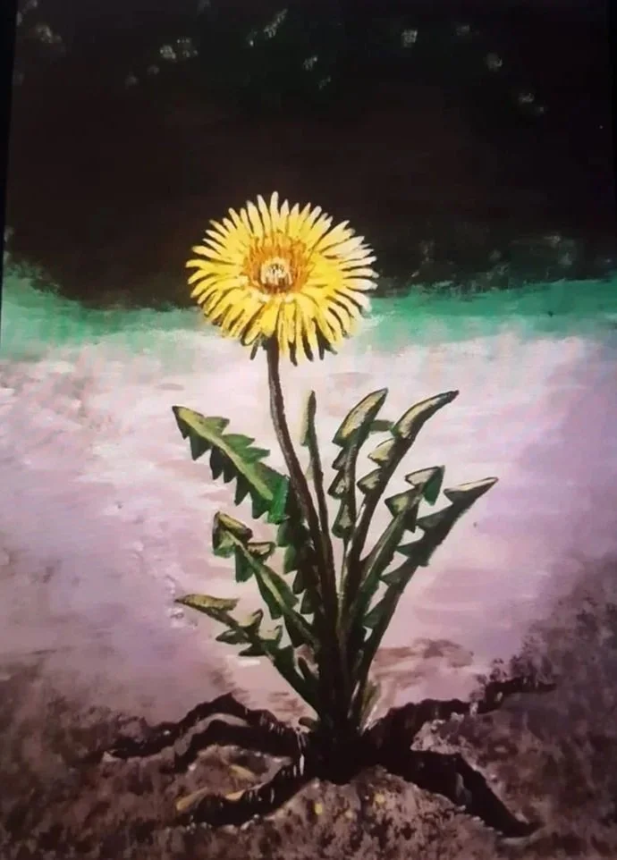 "Løvetannbarn" Acryl (privat eie)