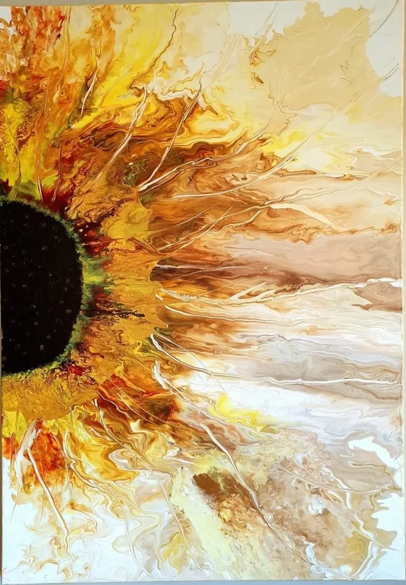 "Solsikke" acryl 100x70