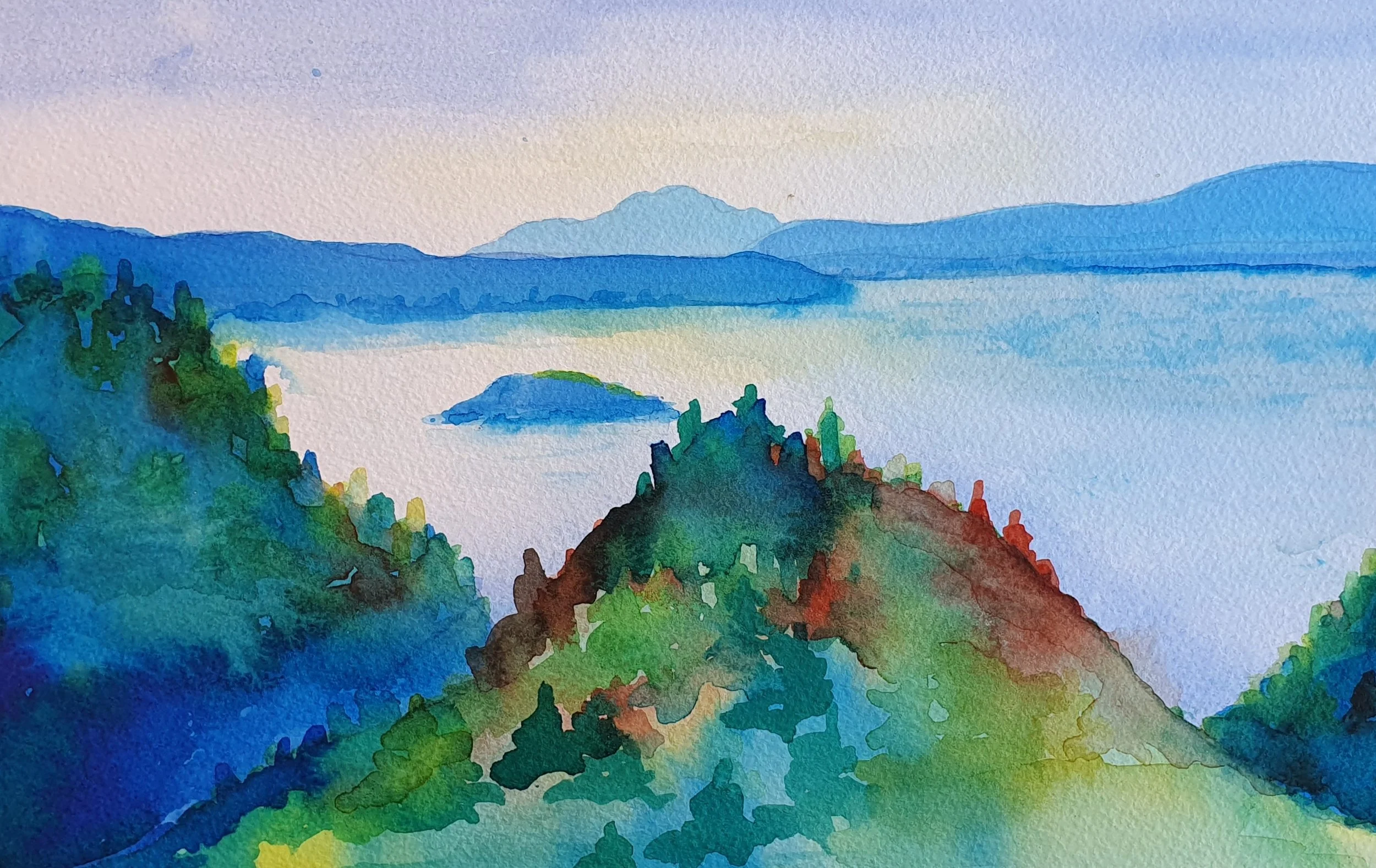 Akvarellblyant A4 fra kurs hos Wurt Galleri