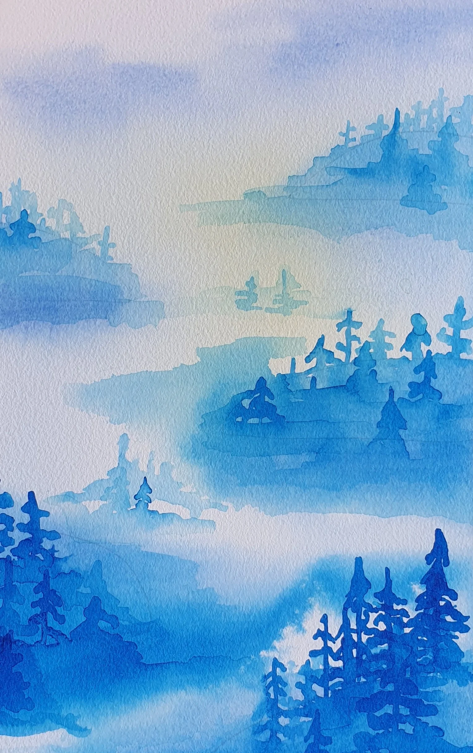 Akvarellblyant A4 fra kurs hos Wurth Galleri