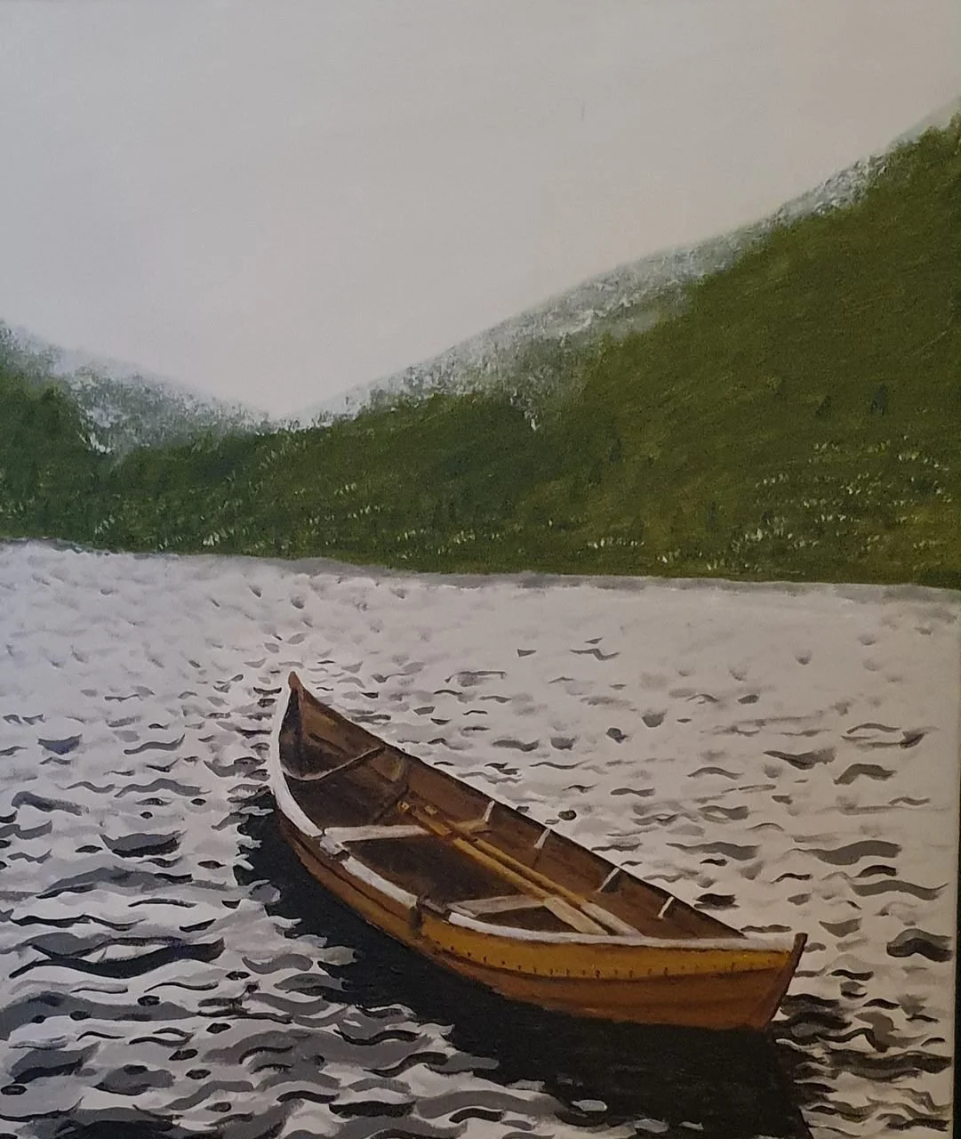 "Båt ved Movatn" Acryl 55x45