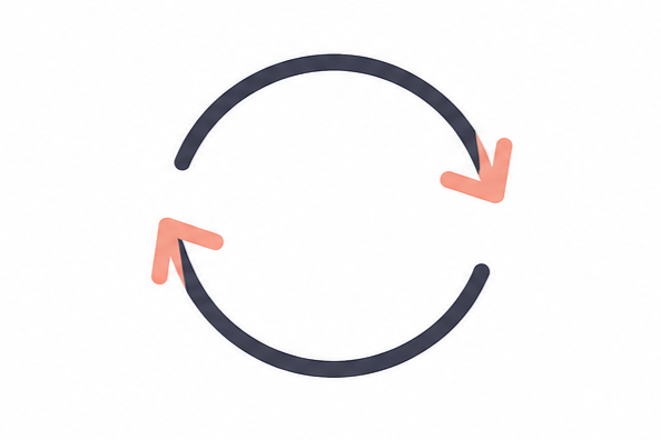 Continual review and improvement icon.