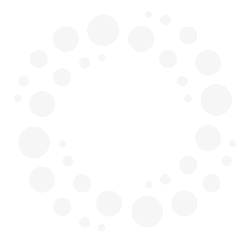 Light gray background with faint, scattered circles of varying sizes surrounding the edges, creating a subtle bubble pattern.