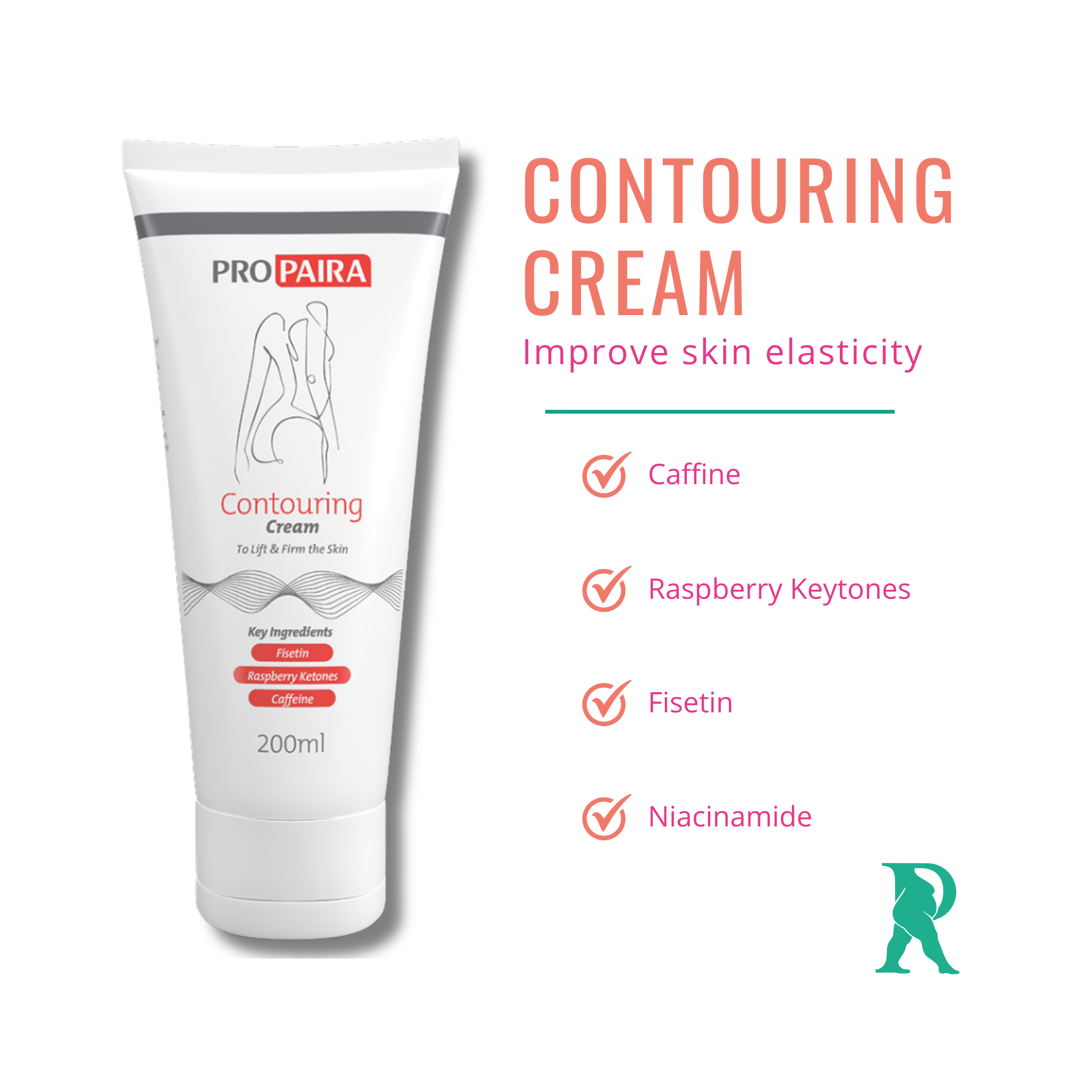Lipoedema contouring cream supporting skin elasticity, firmness, and hydration