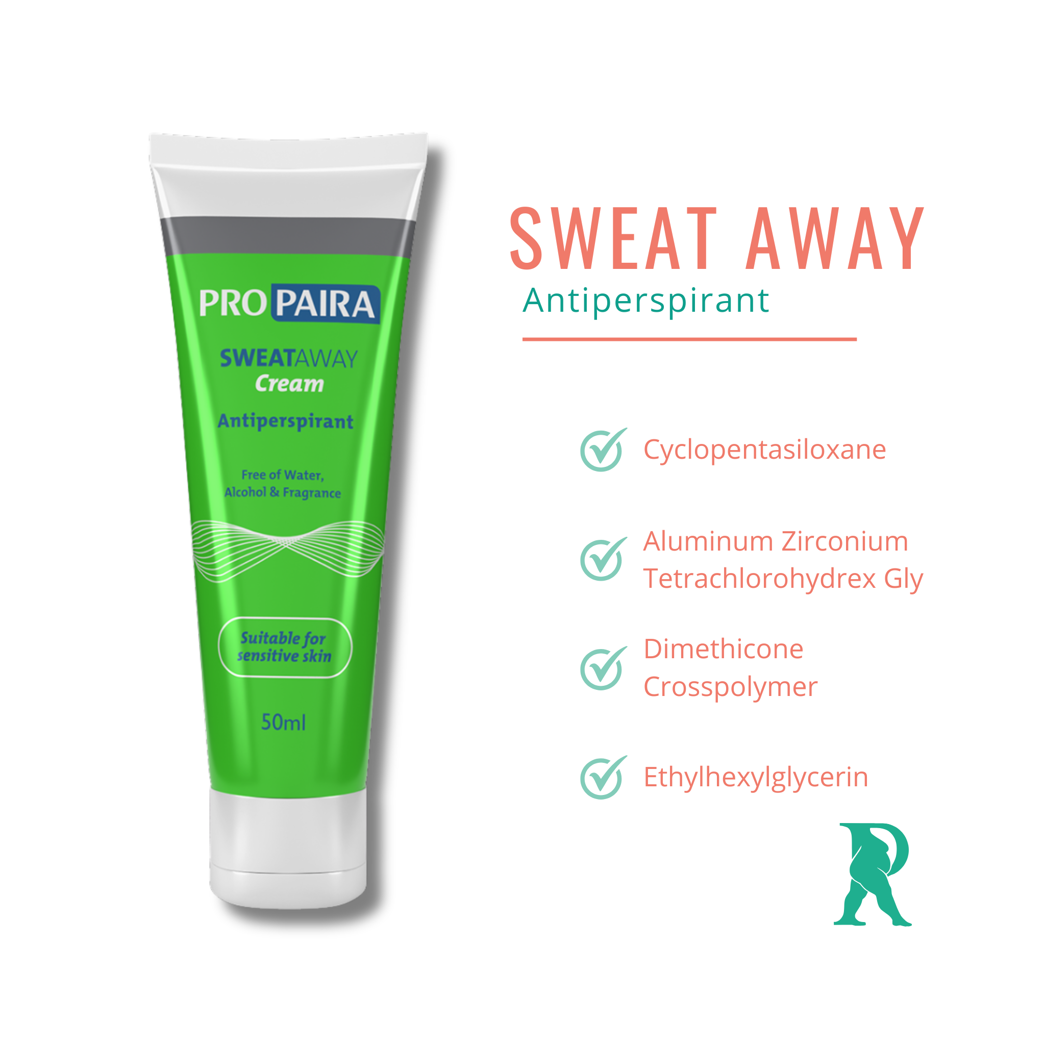 Antiperspirant cream for lipoedema supporting sweat control and skin comfort