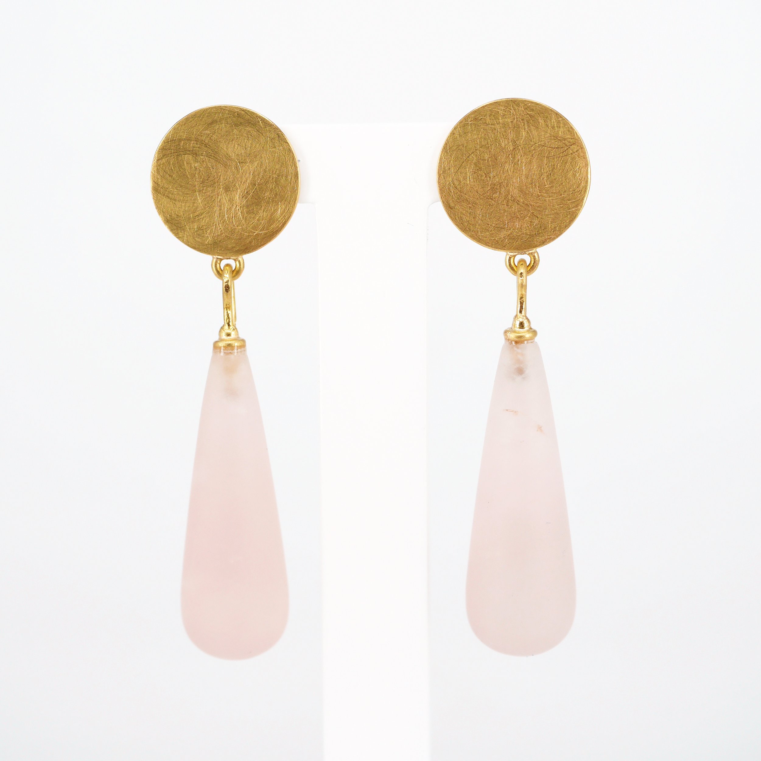 "Pampel" 750er Gelbgold mit Rosenquarz