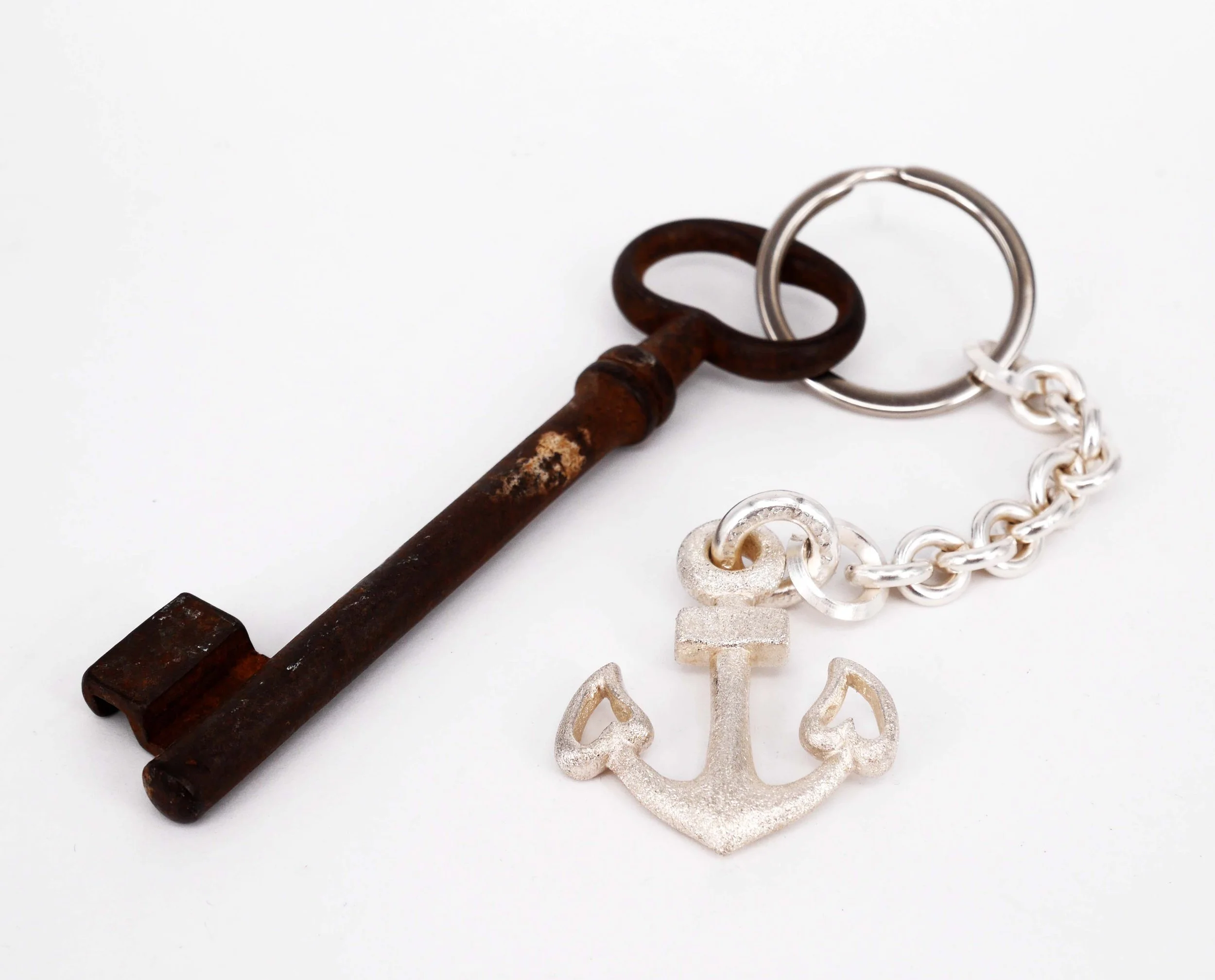 "Glaube, Liebe, Hoffnung" 925er Silber, Anker Schlüsselanhänger