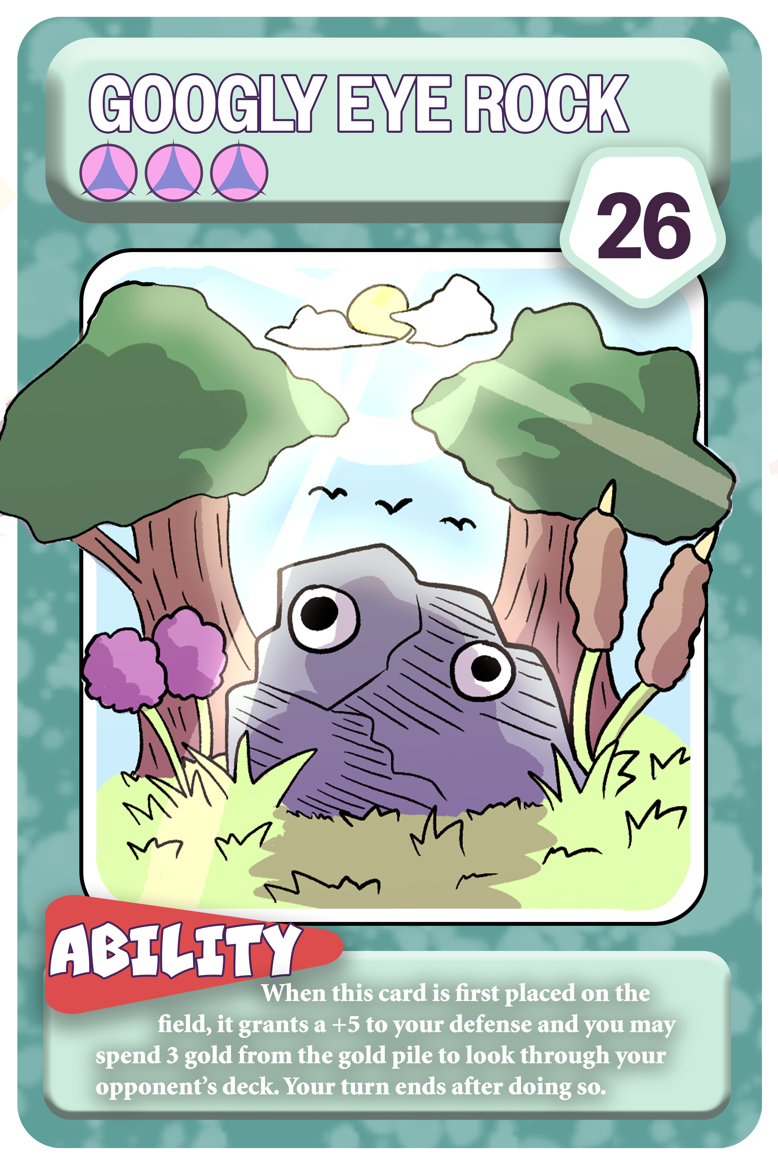 Googly Eye Rock (Trading Card)