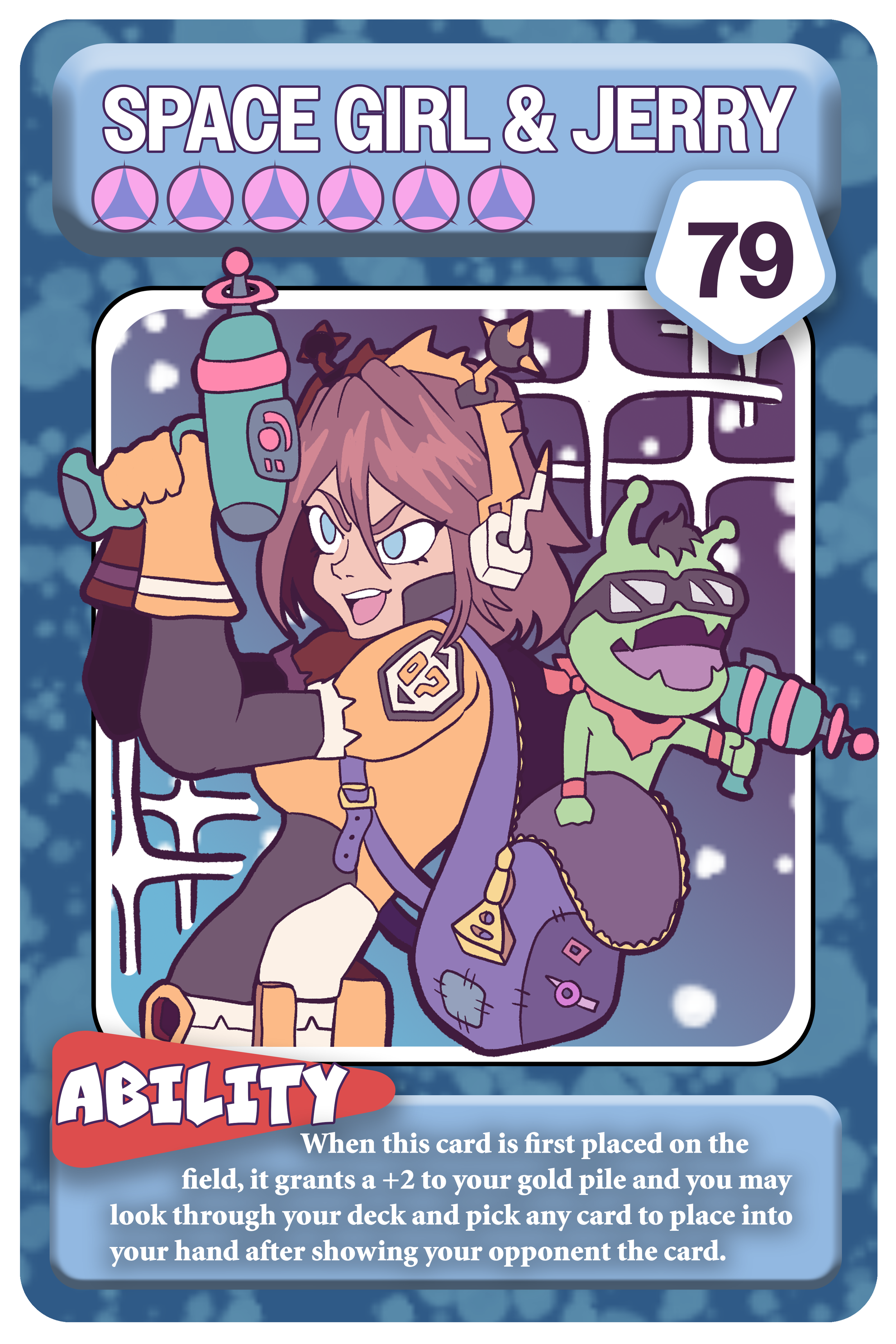 Space Girl & Jerry (Trading Card)