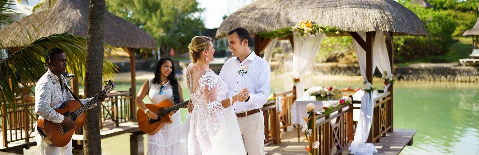 Bride & Groom first dance after ceremony in Mauritius