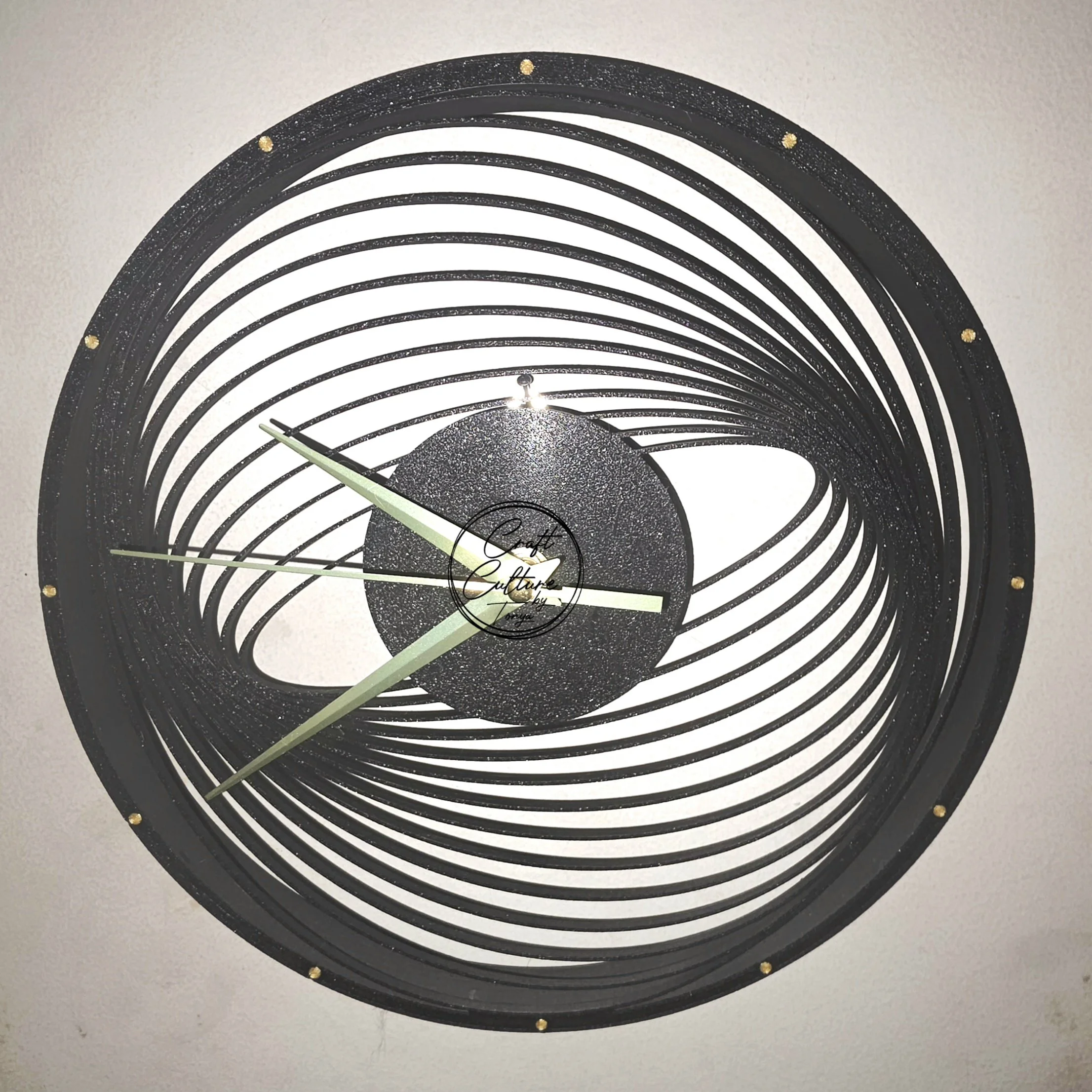 Clack & Gold Minimalistic Wall Clock - 3D Printed