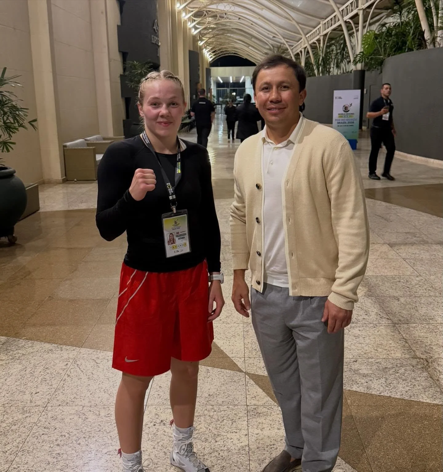 An honor to fight in front of the Champ and World Boxing President @gggboxing 🙌🏻

Won against China yesterday, and will be meeting Australia in the semifinals on Saturday 🥊