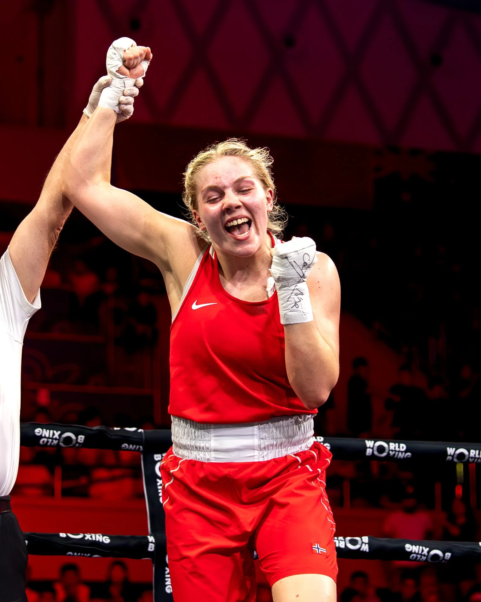 An extra emotional gold was taken by Sunniva in the third World Cup in Kazakhstan, as she did this without her main coach there to support or guide her. 