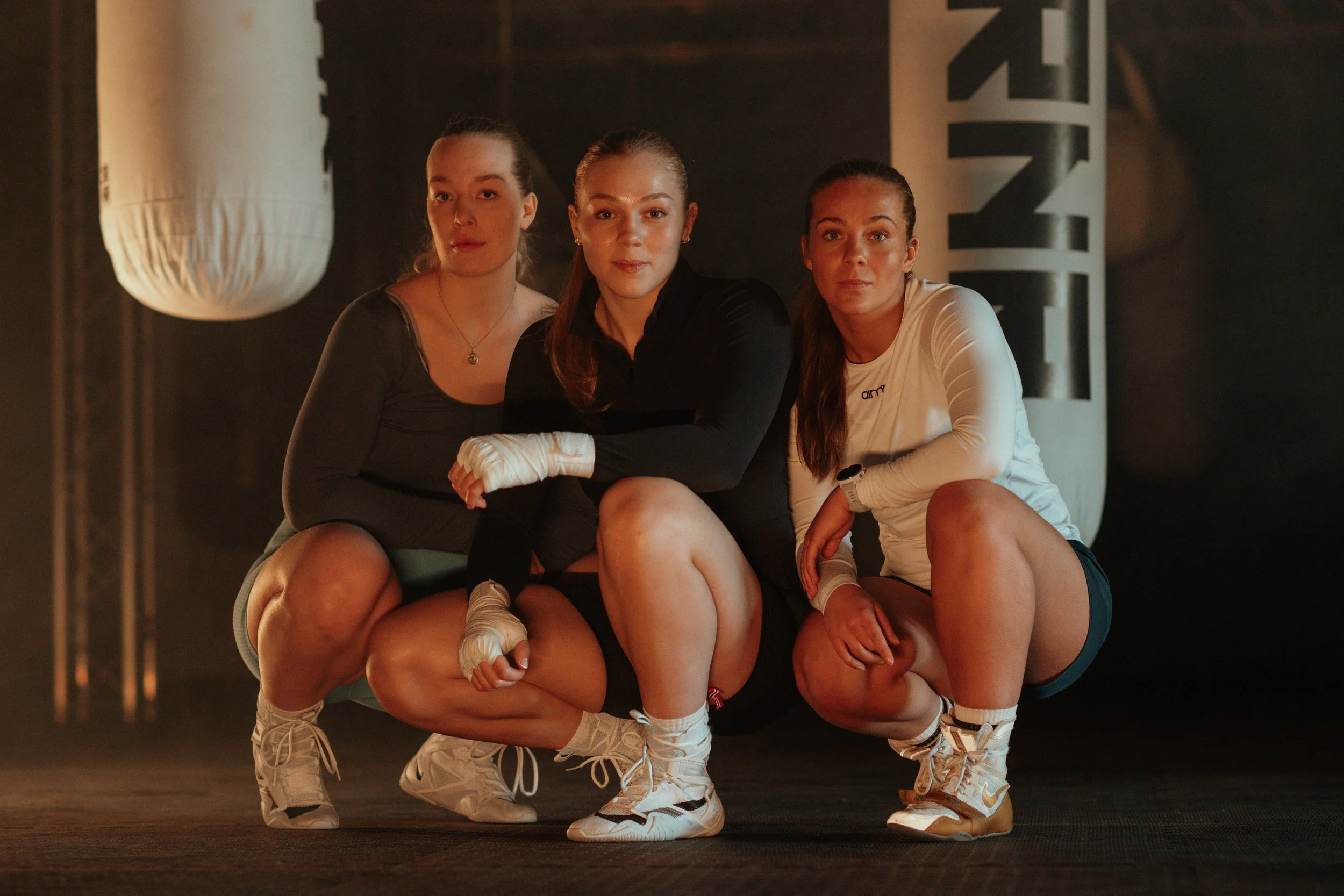Here with two of her teammates: Sofia Stigen Sorensen and Eline Sandnes