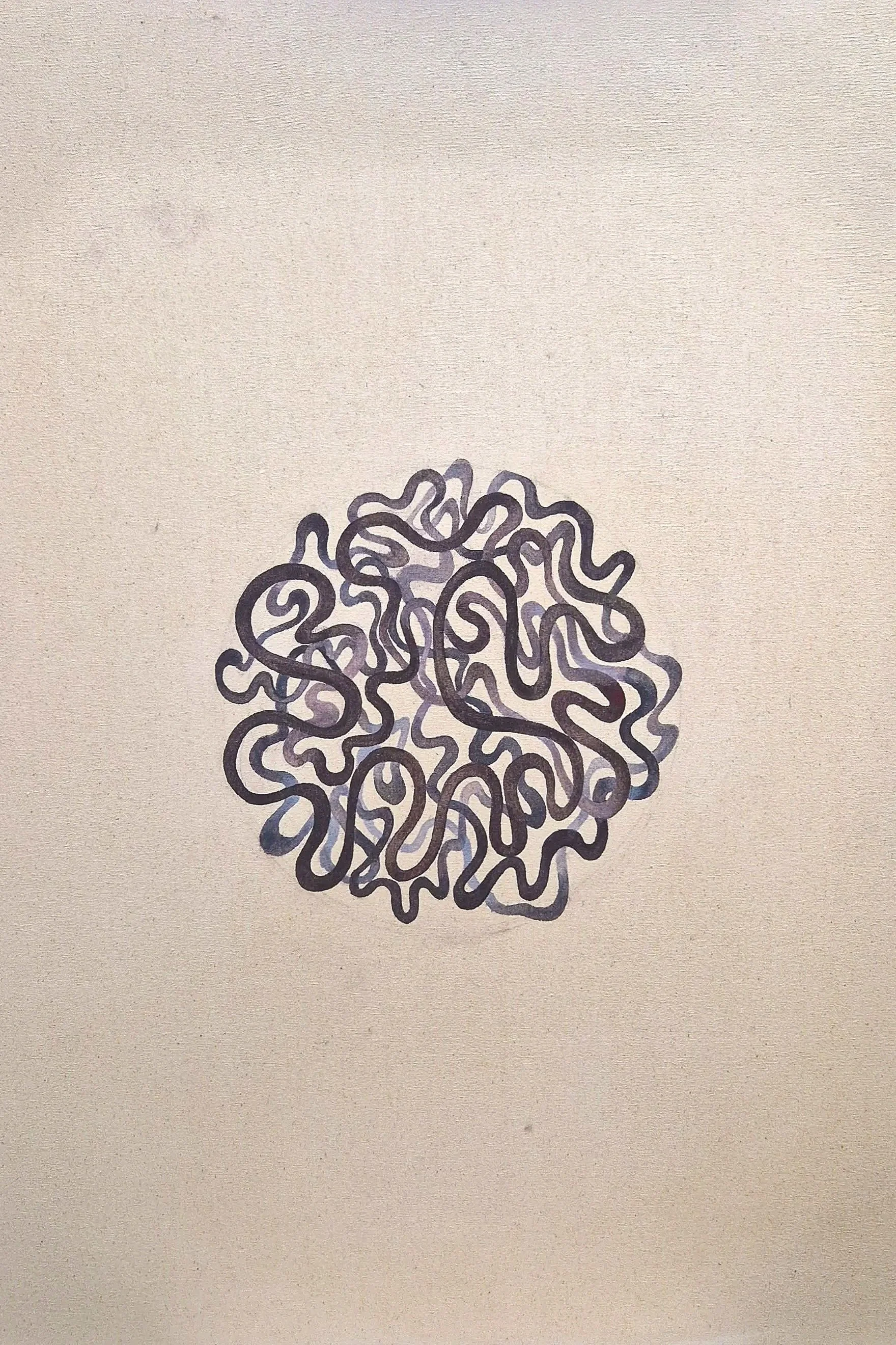 Ouroboros, 2024 gouache on canvas, 60cm x 80cm. 