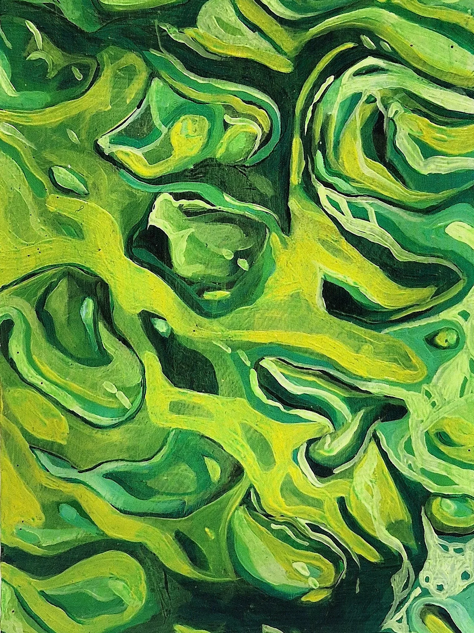 Uisce Spéire, 2024, acrylic on panel, 13cm x 18cm. 