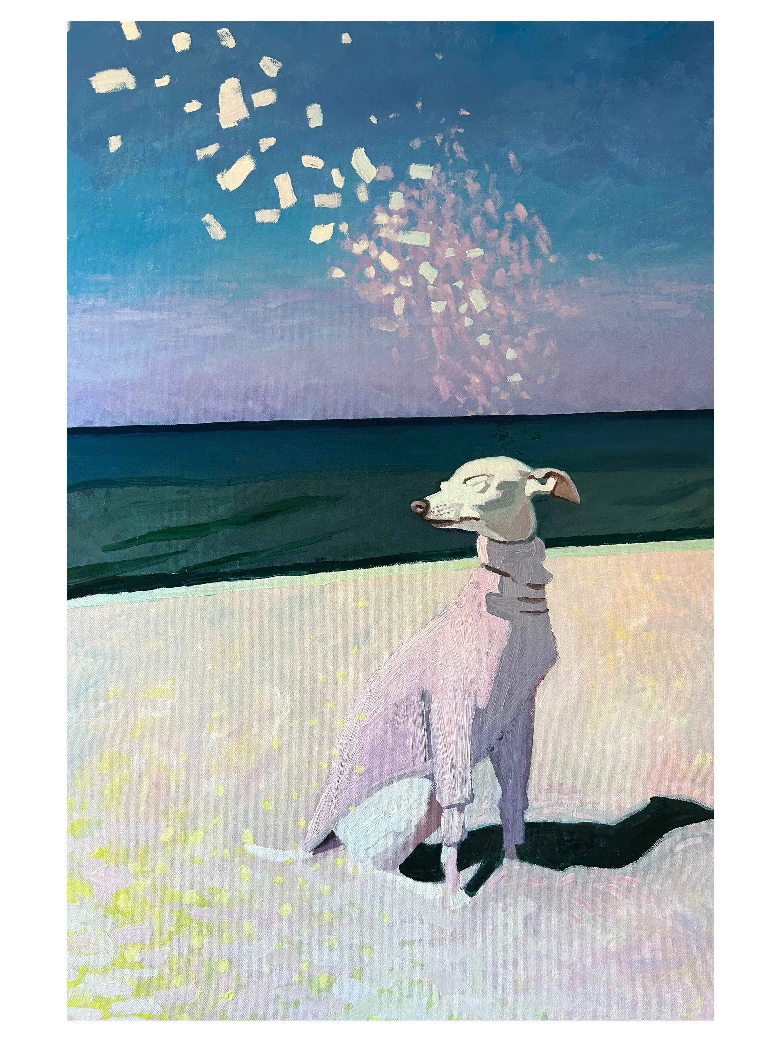 Tommy at the Baltic, Summer, oil on canvas, 2026, 24x36"