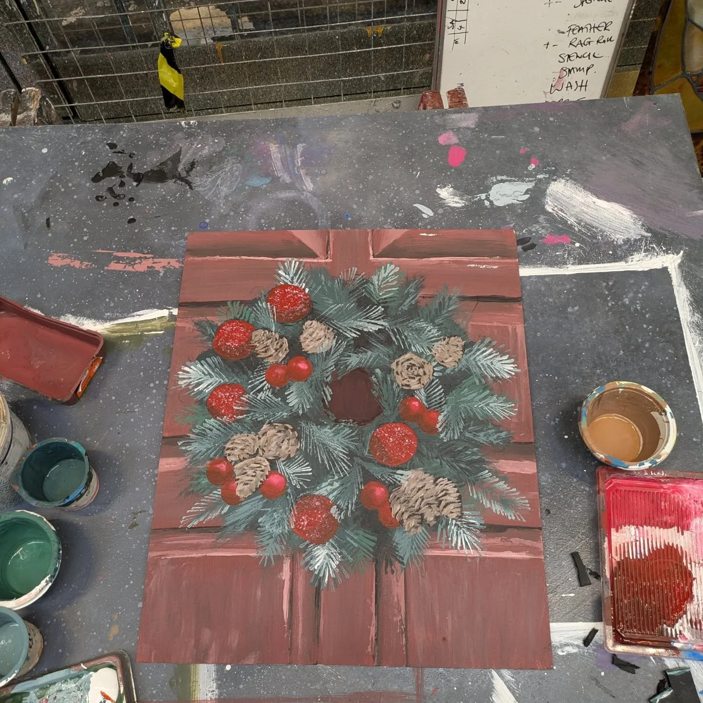 Had a great week in my scenic art rotation, learning about colour theory, colour mixing and experimenting with different painting techniques. Looking forward to being back in the paintshop next week! 🎨🖌️

#scenicart #christmaspainting #christmaswre