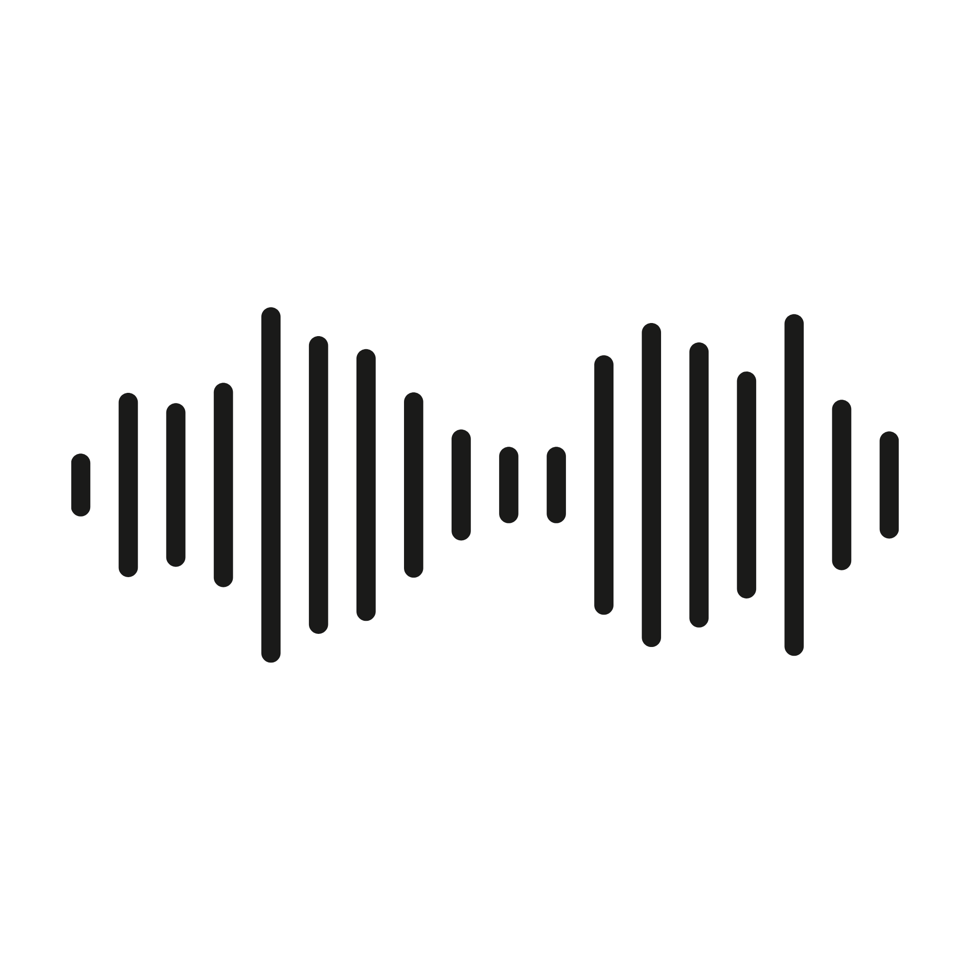 Une représentation visuelle d'une onde sonore avec des lignes noires sur un fond noir.