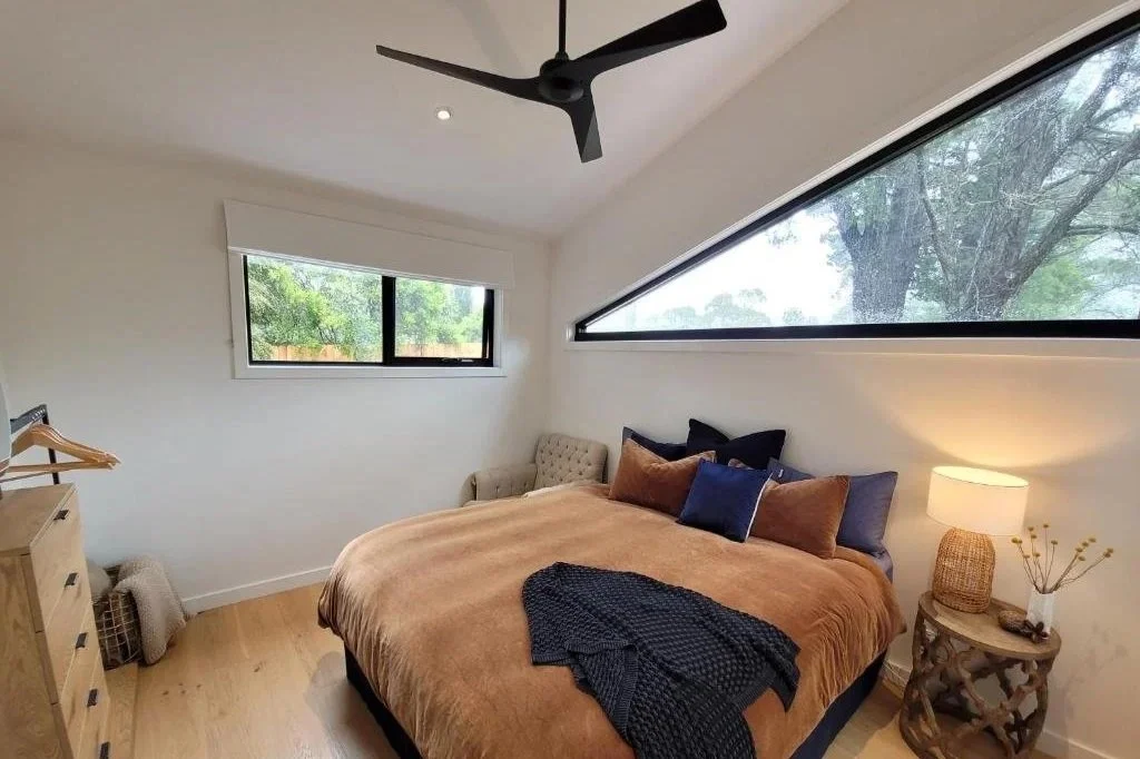 The bedroom at Fort Rock Cabin, Blackheath