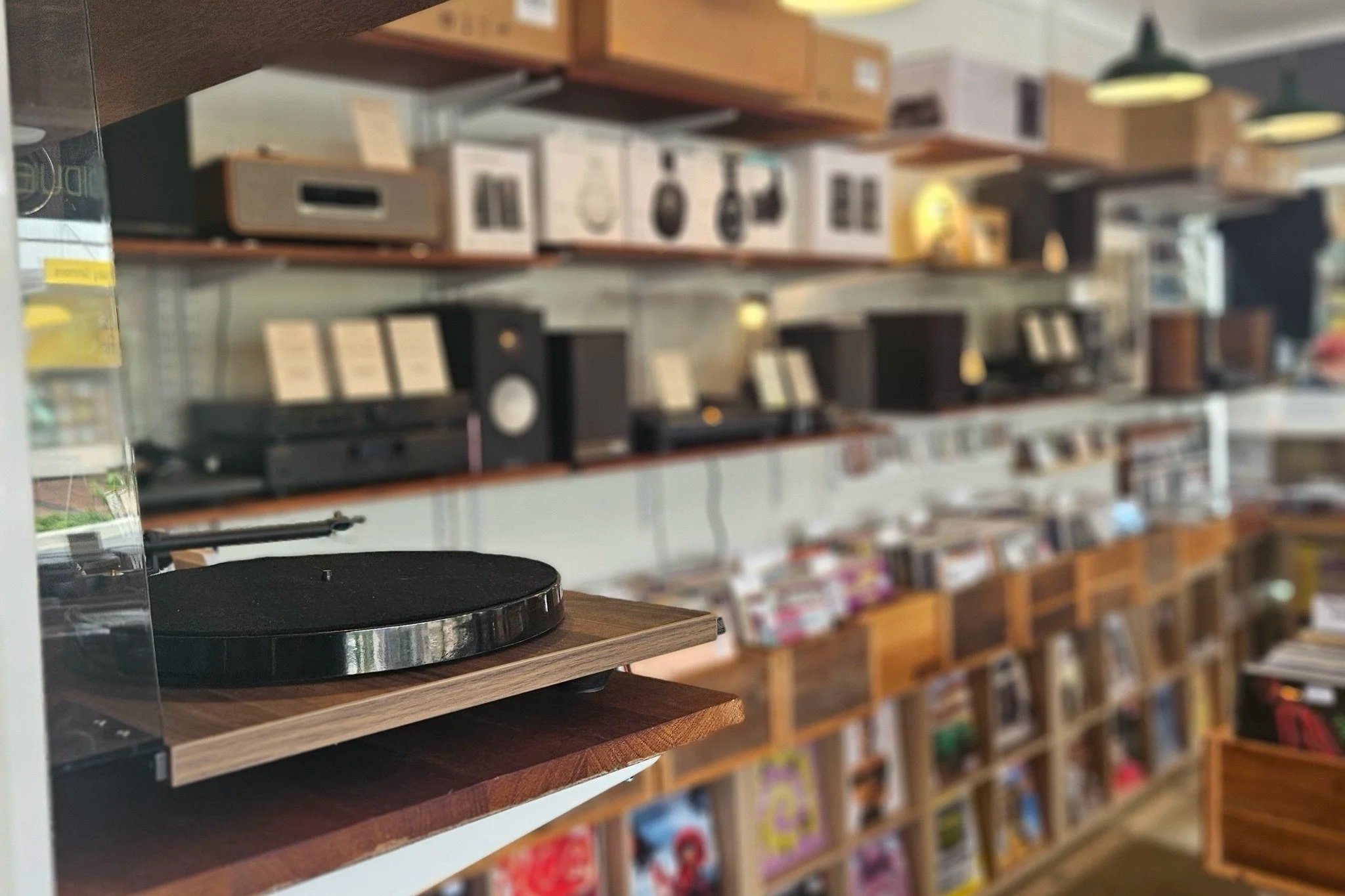 Hi-fi equipment at Hat Hill Records