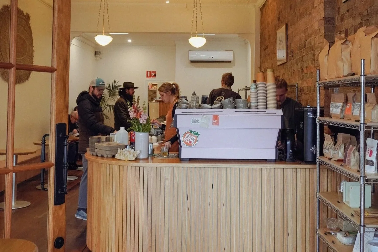 Looking inside Black Cockatoo Bakery, Katoomba