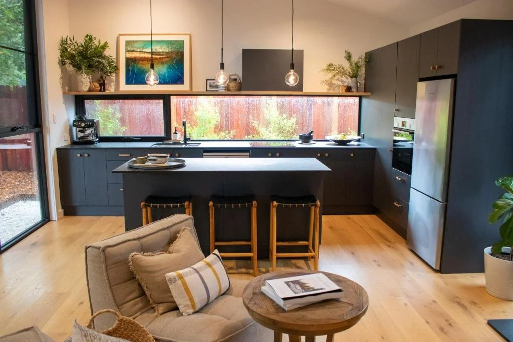 The kitchen at Fort Rock Cabin, Blackheath