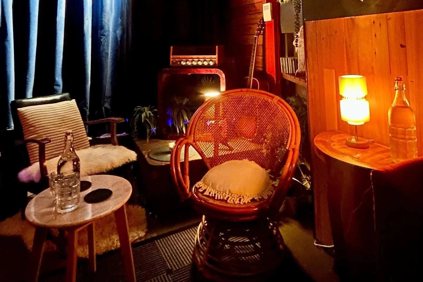The cozy lounge at Side B vinyl bar, Blackheath