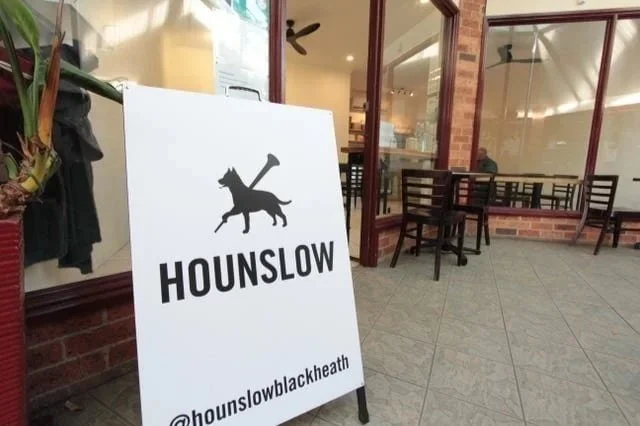 Sign outside Hounslow, Blackheath