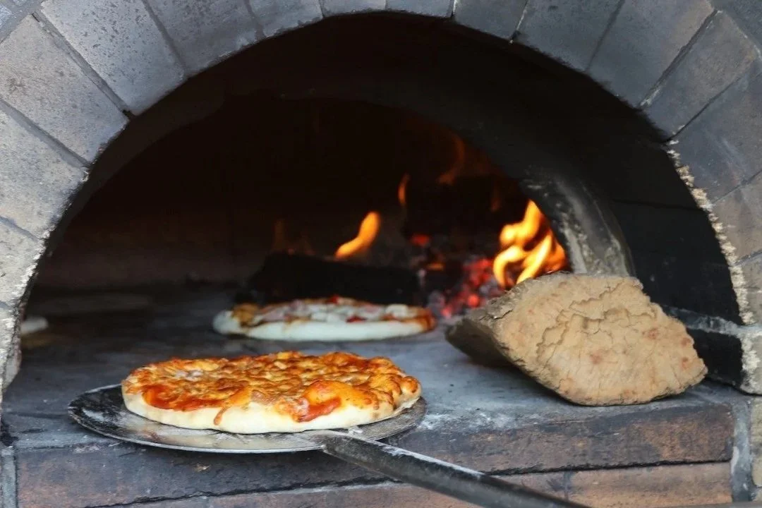 Wood-fired pizza oven at 2773 Glenbrook