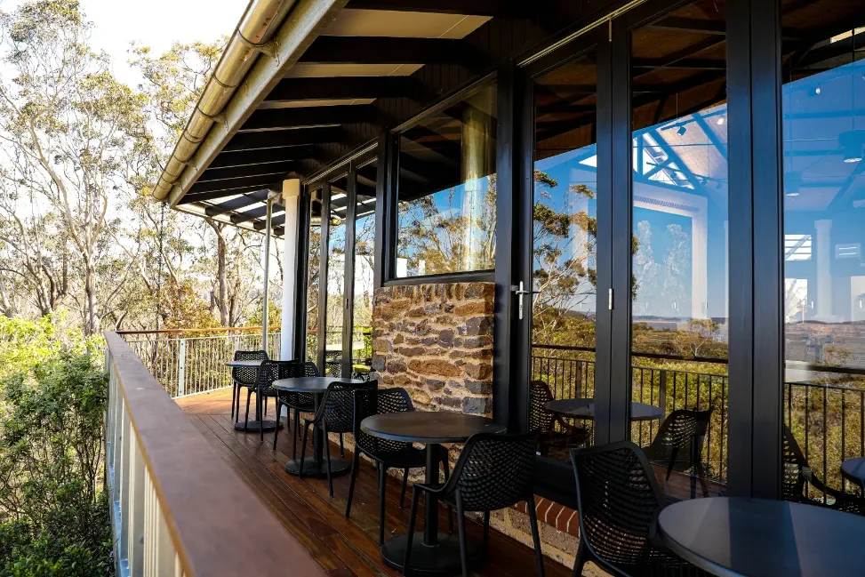 Outdoor dining at Conservation Hut Wentworth Falls