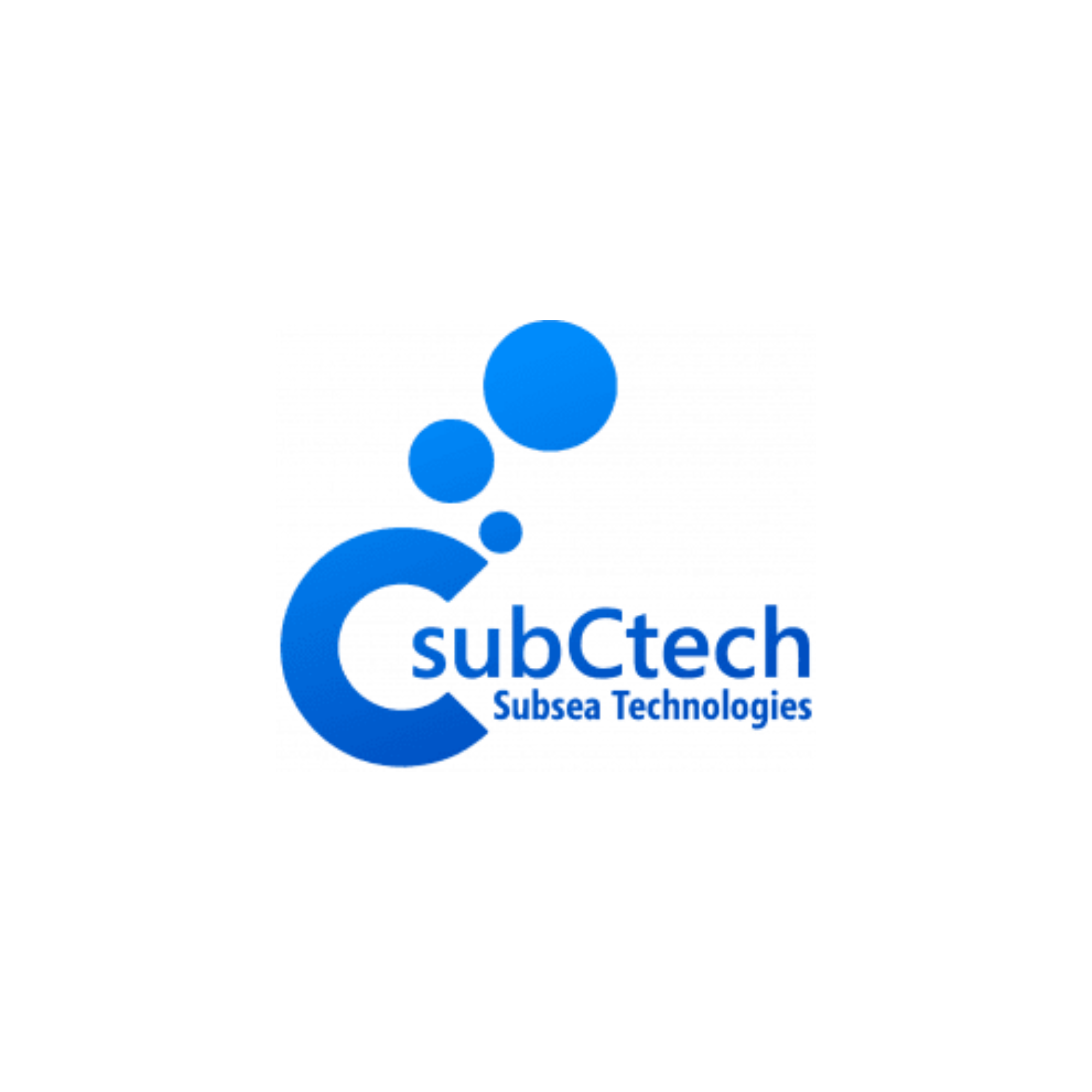 Logo von Subtech mit blauen Kreisen und dem Text "subtech" und "Super Technologics" in Blau.