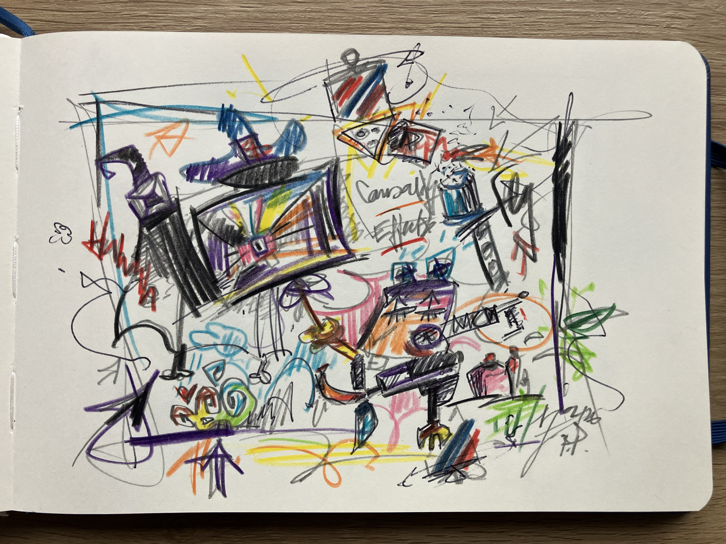 causal-effects . 2026 . 20 x 14cm on paper . pen + pencil
