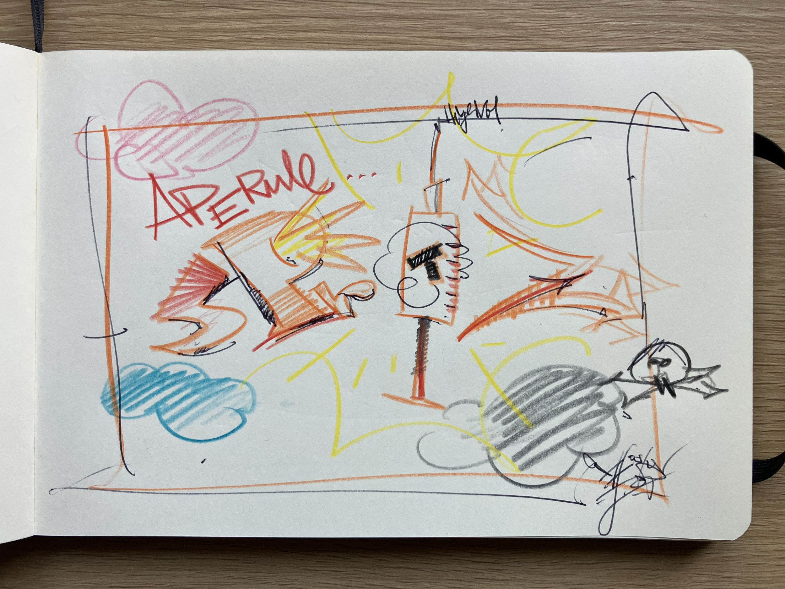 aperule spritz . 2026 . 20 x 14cm on paper . pen + pencil