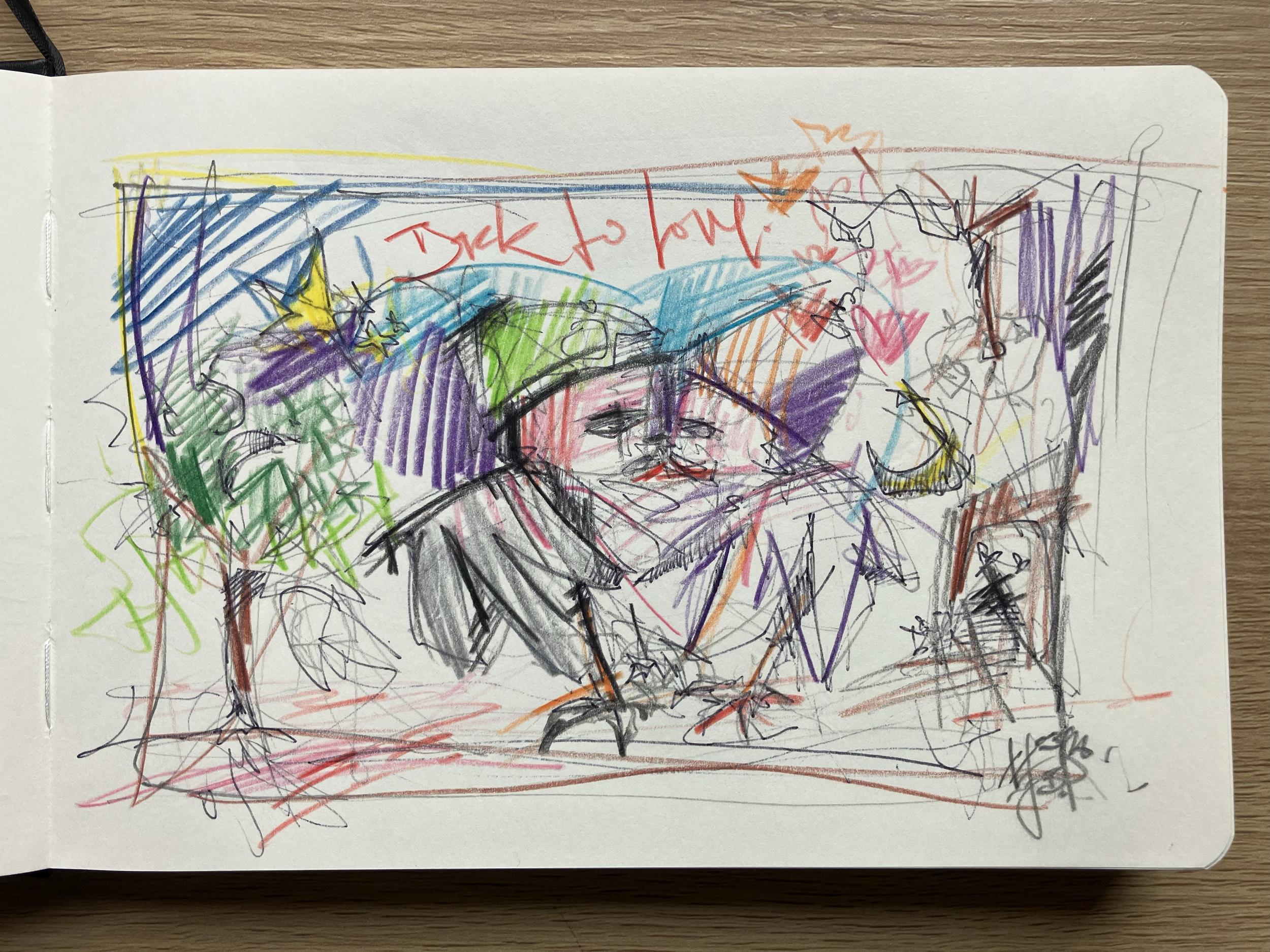 back to love . 2026 . 20 x 14cm on paper . pen + pencil