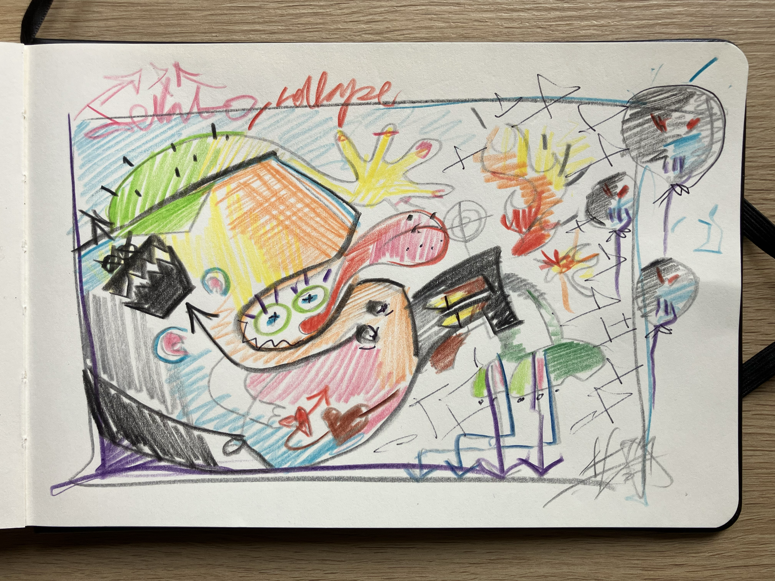 collabo-collapse . 2026 . 20 x 14cm on paper . pen + pencil