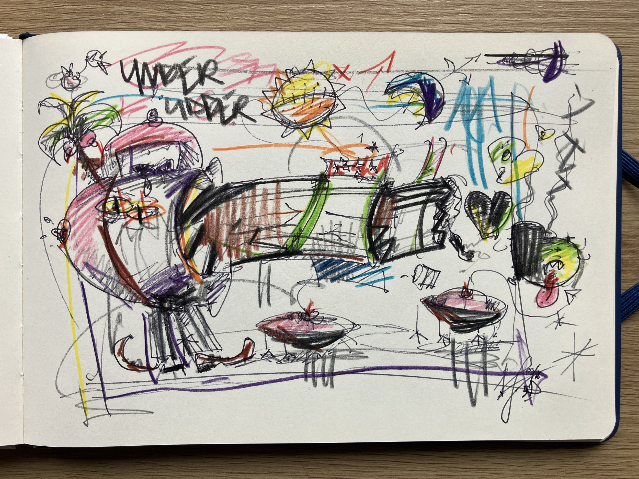 under udder . 2026 . 20 x 14cm on paper . pen + pencil
