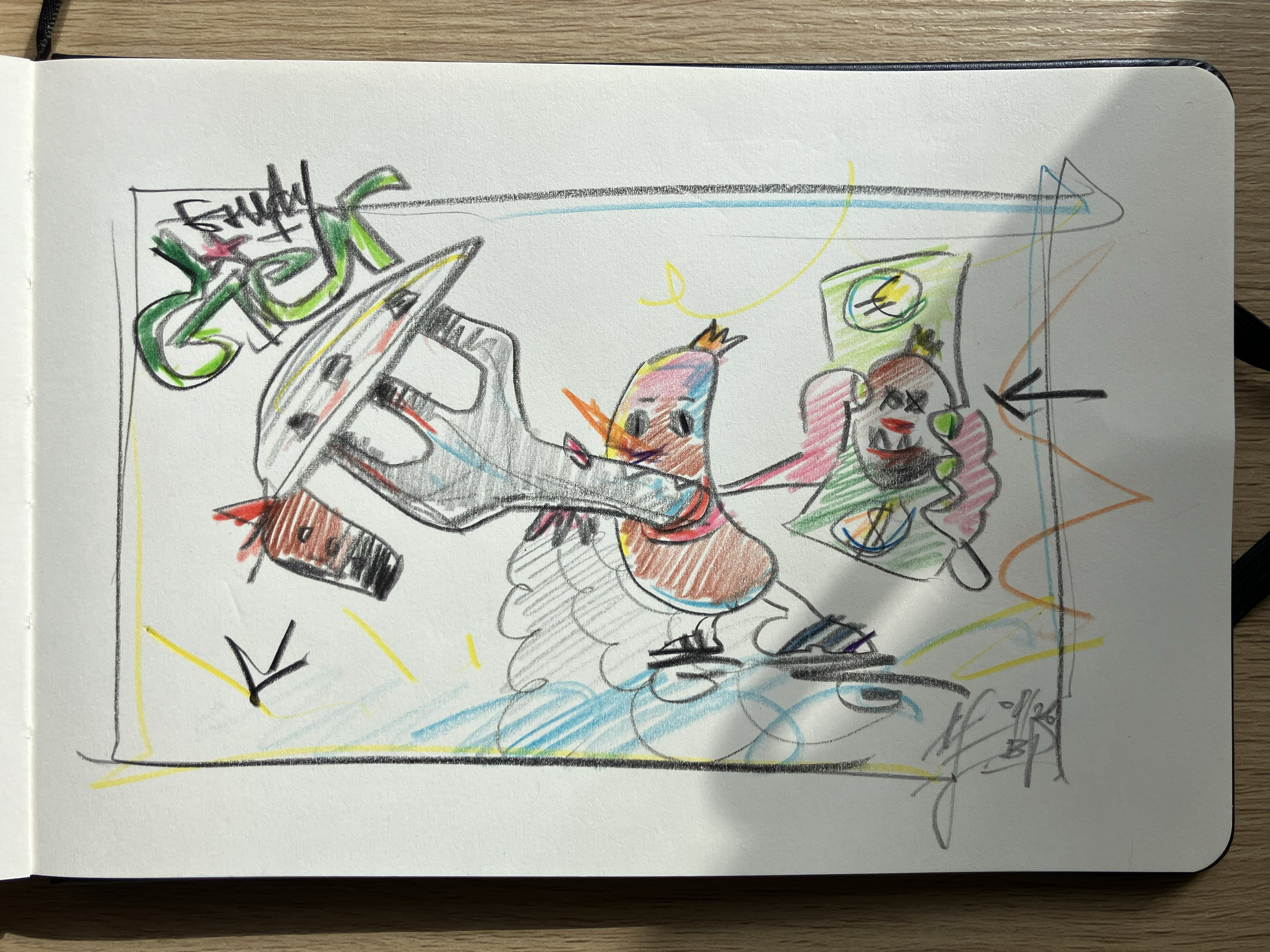 gier+gabel . 2026 . 20 x 14cm on paper . pen + pencil (s)