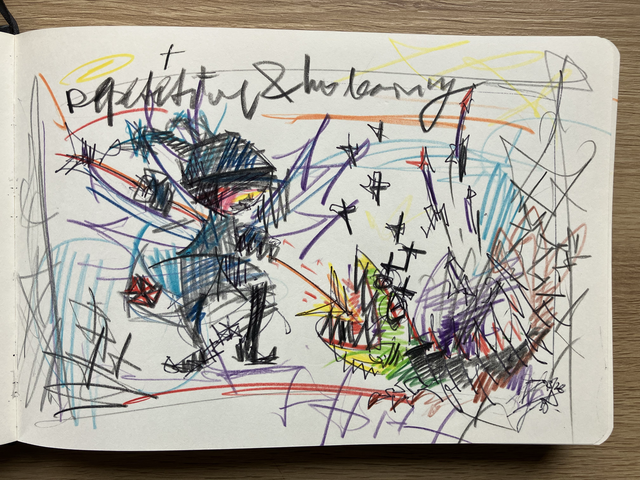 dragon slay year . 2026 . 20 x 14cm on paper . pen + pencil