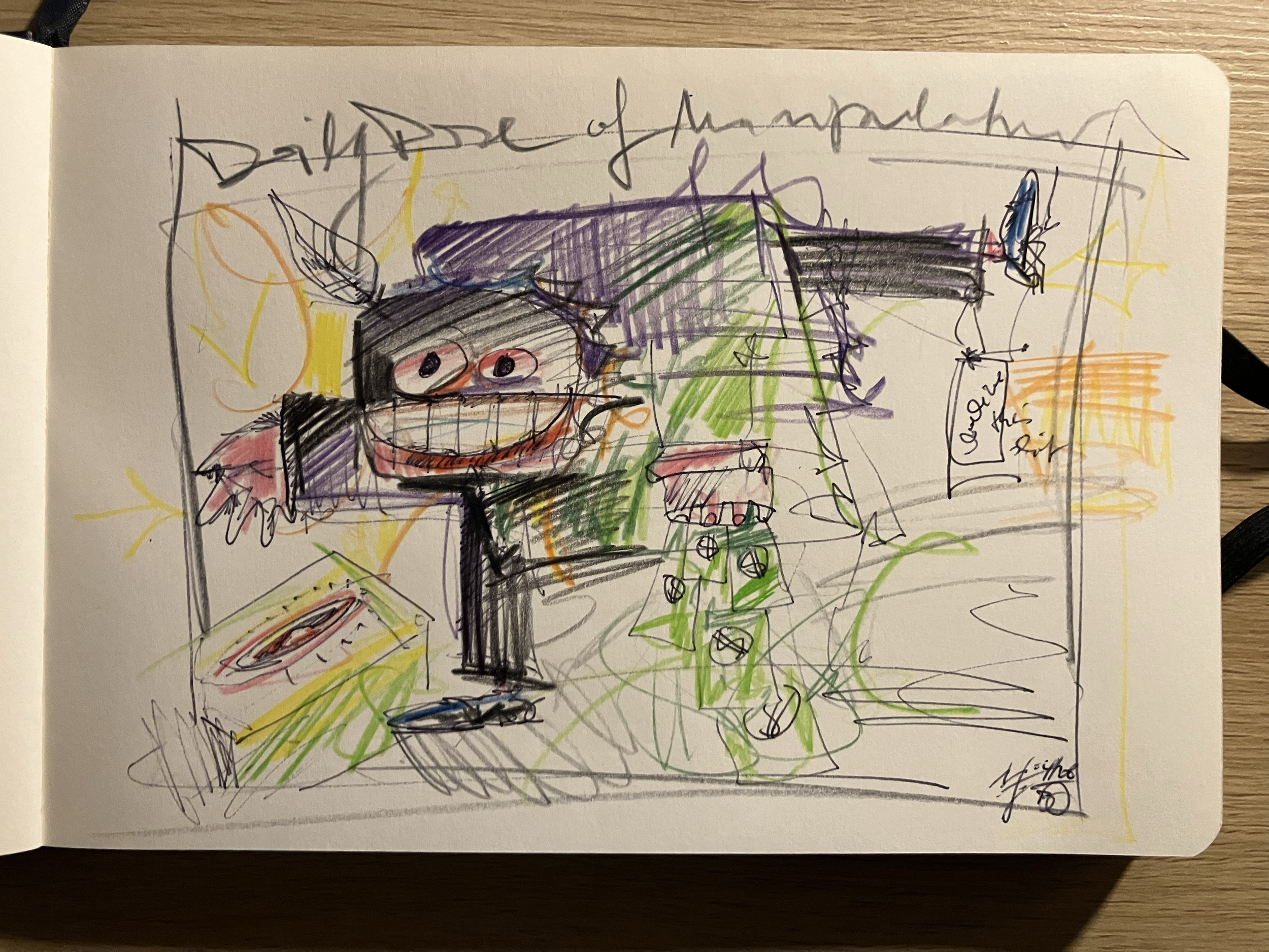 the daily manipulation . 2026 . 20 x 14cm on paper . pen + pencil