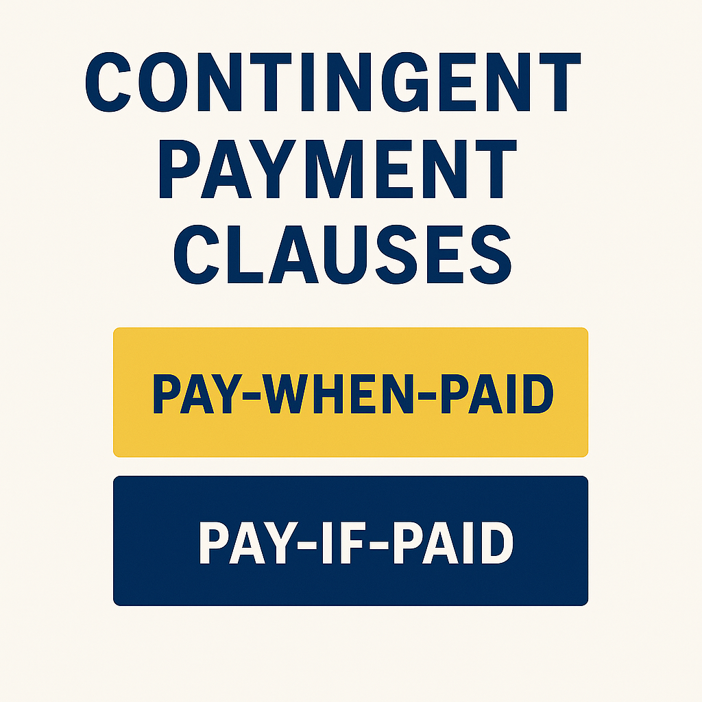Contingent Payment Clauses: Pay-When-Paid, Pay-If-Paid, and What They Actually Mean