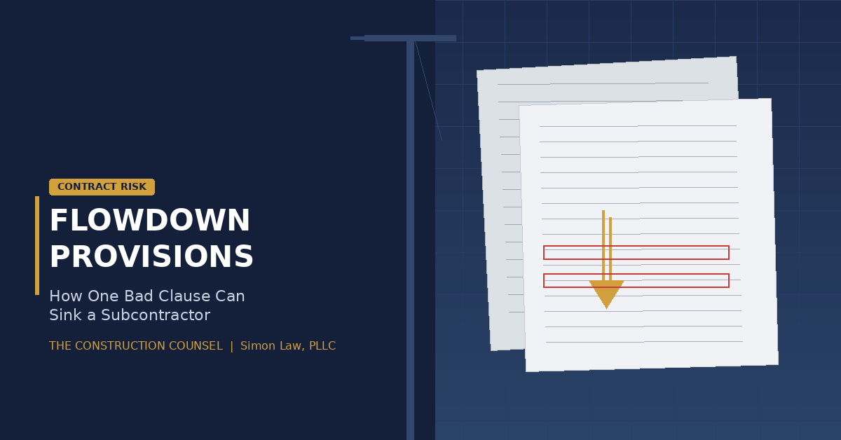 Flowdown Provisions: How One Bad Clause Can Sink a Subcontractor