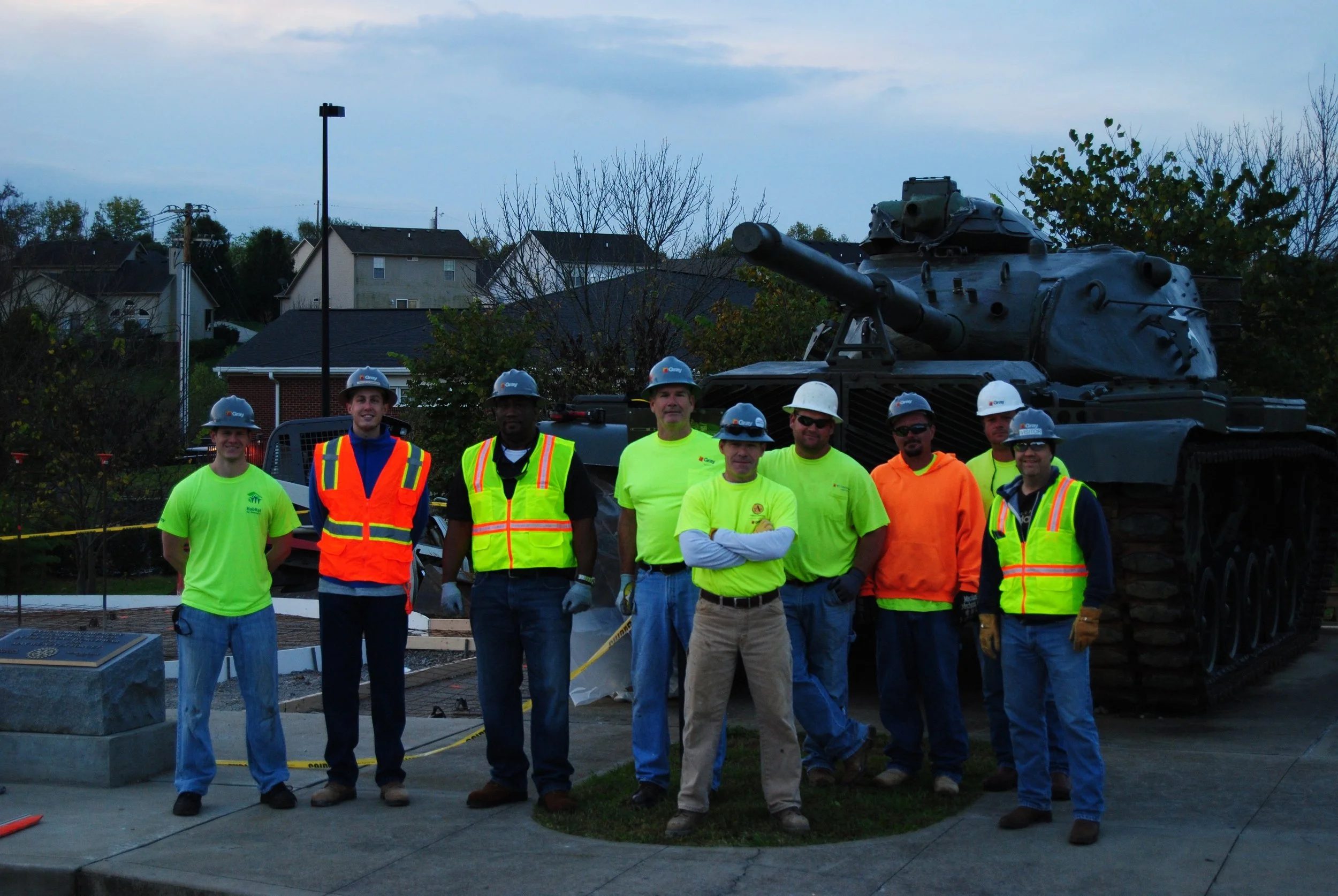 Nathan Simon volunteering on a concrete pour project
