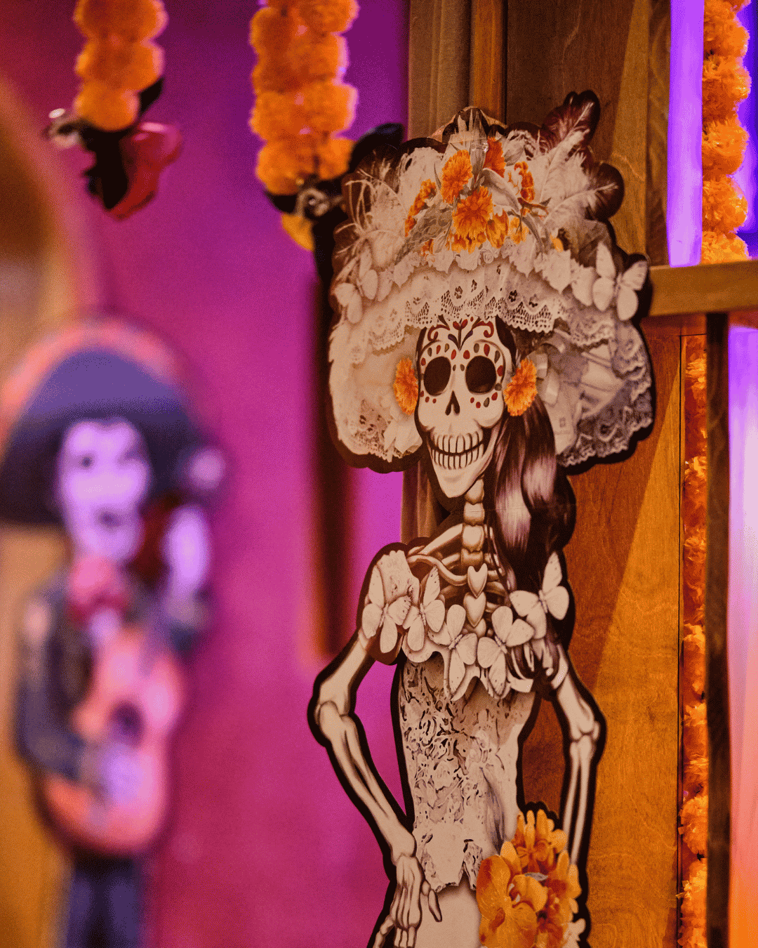 day of the dead cantina decor close up