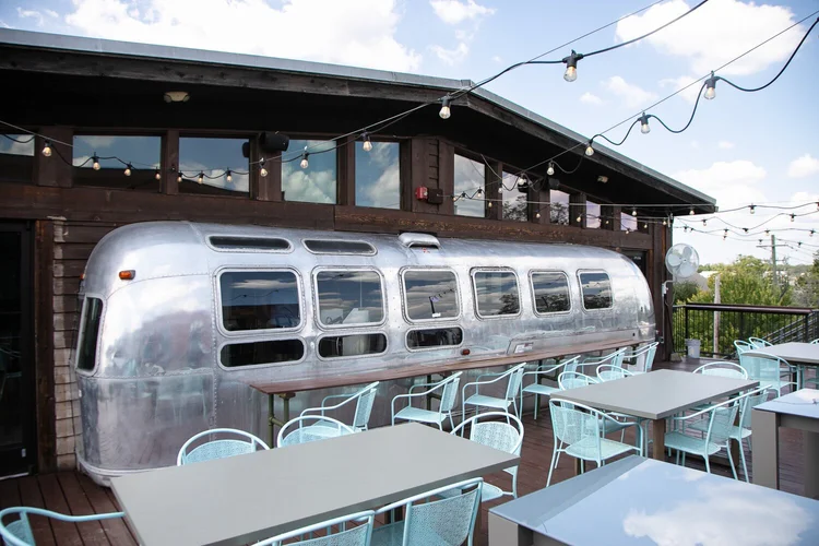 Rooftop bar and patio at Amasa Mexican Kitchen in Alpharetta City Center