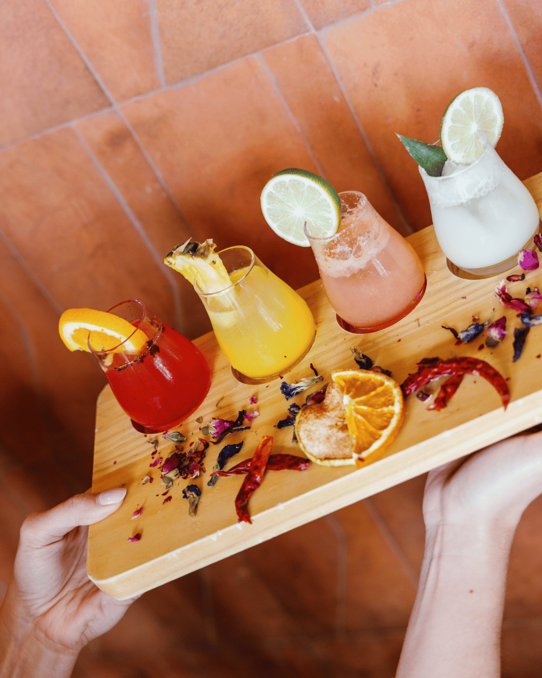 Amasa margarita flight and craft cocktails