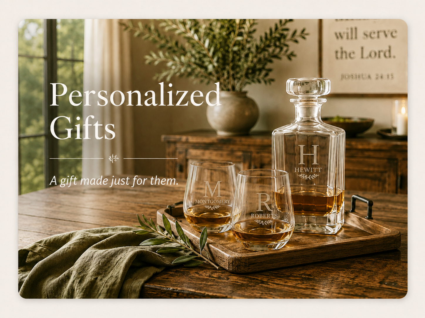 Personalized Oak & Olive gift boxes and handcrafted charcuterie gifts.