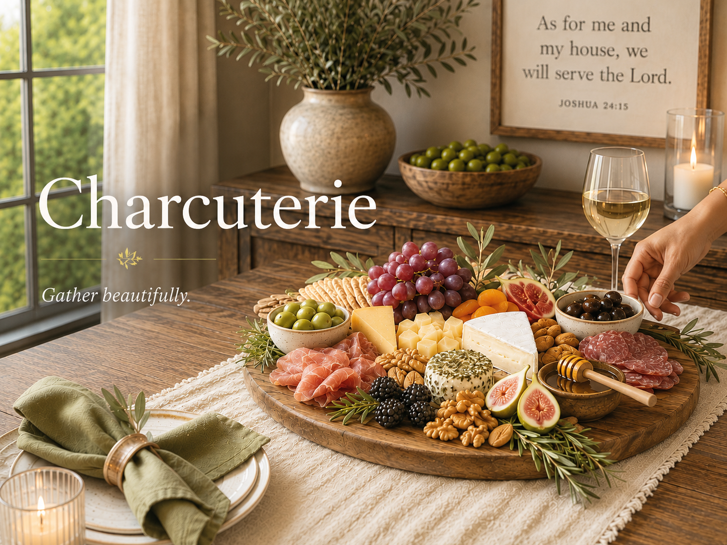 Personalized Oak & Olive gift boxes and handcrafted charcuterie gifts.